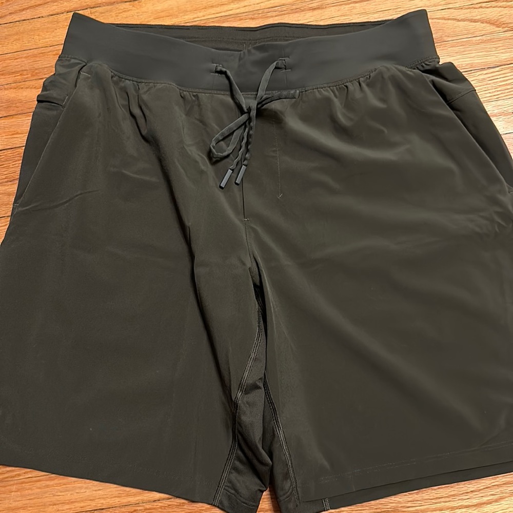 Army Green Lululemon Athletic Shorts